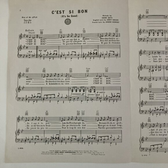 40s 50s Vintage Sheet Music Eartha Kitt, Affair To Remember, Davy Crockett - Picture 16 of 16